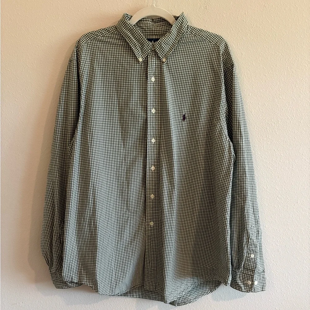Polo Ralph Lauren Buttondown Shirt Gingham Stretch Poplin Long-Sleeve Men’s XXL
